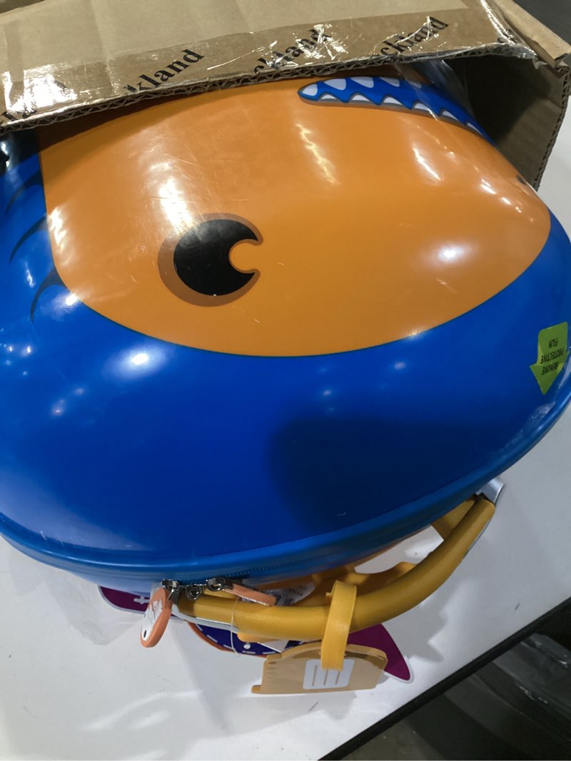 rockland jr. kids' my first hardside spinner luggage,telescoping handles, dinosaur, carry-on 19-inch small dinosaur