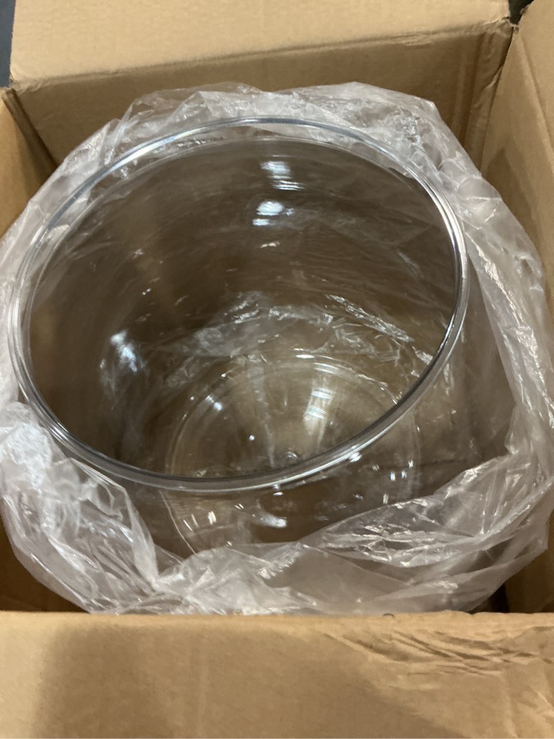 Condition photo showing Good Condition for geelin 5 gallon plastic fish tank large bowl shatterproof with crystal clear clarity for terrarium, flower vase centerpiece gift for fish lovers (round) 5 gallon round