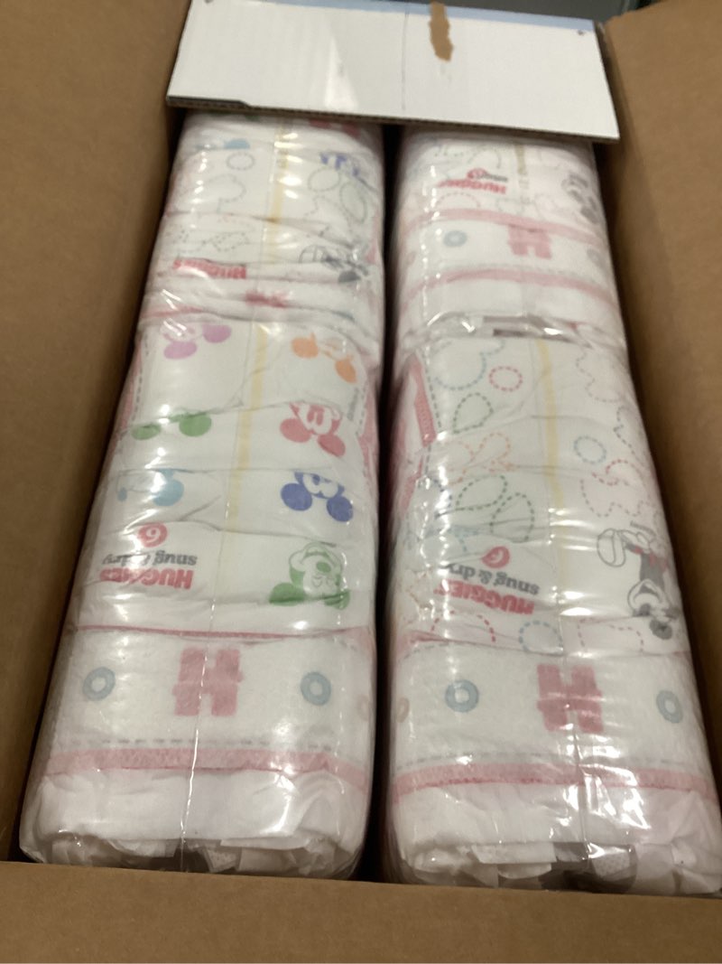 Condition photo showing New/Like New for Huggies Size 6 Diapers, Snug & Dry Baby Diapers, Size 6 (35+ lbs), 112 Count, Packaging May Vary Size 6 112