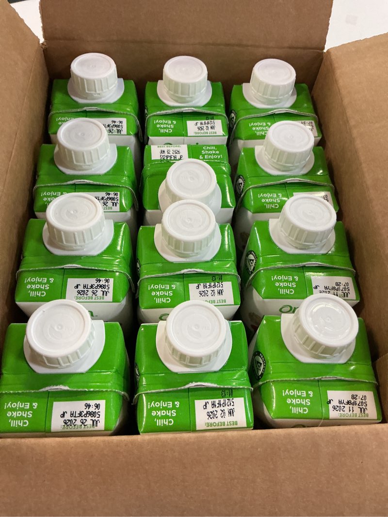 Condition photo showing New/Like New for (bbd :jun/01/2026)) orgain organic nutritional shake, vanilla bean - meal replacement, 16g protein, 20 vitamins & minerals, gluten free, soy free, kosher, non-gmo, 11 ounce, 12 count (packaging may vary) vanilla 11 fl oz (pack of 12)