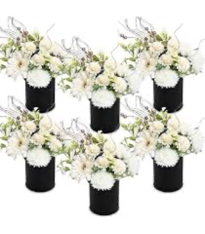 6 pack artificial flowers