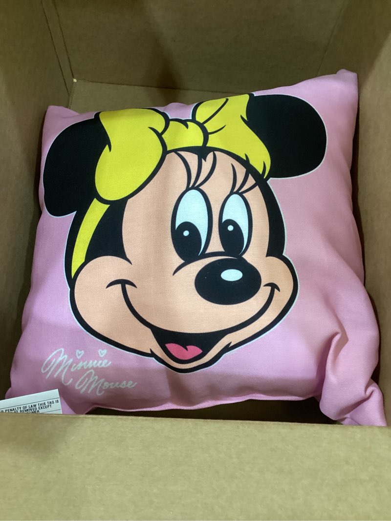 Condition photo showing Good Condition for disney minnie mouse big face forward character trip matching throw pillow 16x16