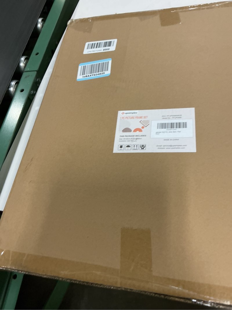 Condition photo showing New/Like New for upsimples 18x22 Picture Frame, Display Pictures 14x18 with Mat or 18 x 22 Without, Wall Hanging Poster Frames, Black, 1 Pack Black 18x22