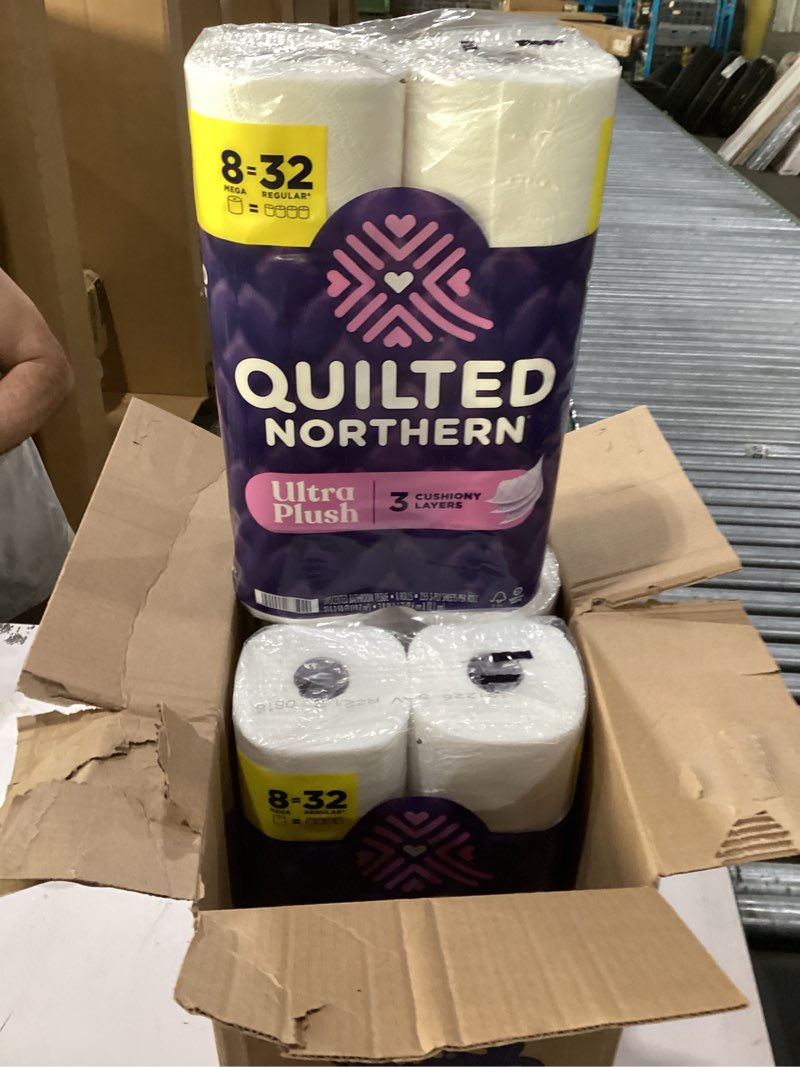 Condition photo showing New/Like New for Quilted Northern Ultra Plush Toilet Paper, 32 Mega Rolls = 128 Regular Rolls, 3X Thicker*, 3 Ply Soft Toilet Tissue 32 Mega Rolls (Pack of 1)