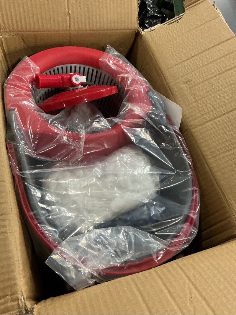 Condition photo showing New/Like New for SIMPLI-MAGIC 79349 Spin Mop Cleaning System with 3 Microfiber Mop Heads, Red/GRAY,Red/Black 2023 Model Red/Black