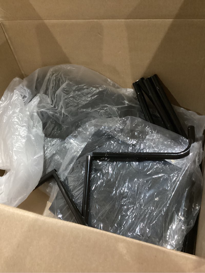 Condition photo showing As Is for Veehoo Elevated Raised Dog Bed-Cooling Outdoor Dog Cot Bed for Large Sized Dogs Three-Sided Fence Raised Pet Cot with Mesh & No-Slip Feet Dog Hammock Bed with Removable Bolster-35 x 22" Black 35.0"L x22.0"W x 11.0"Th Black