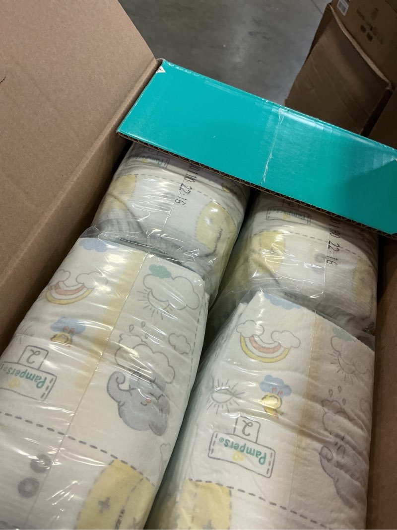 Condition photo showing Good Condition for pampers swaddlers diapers, size 2 (10-22 lbs), 84 count, absorbent, keeps baby dry and comfortable, skin safe disposable baby diaper (packaging may vary) size 2 84