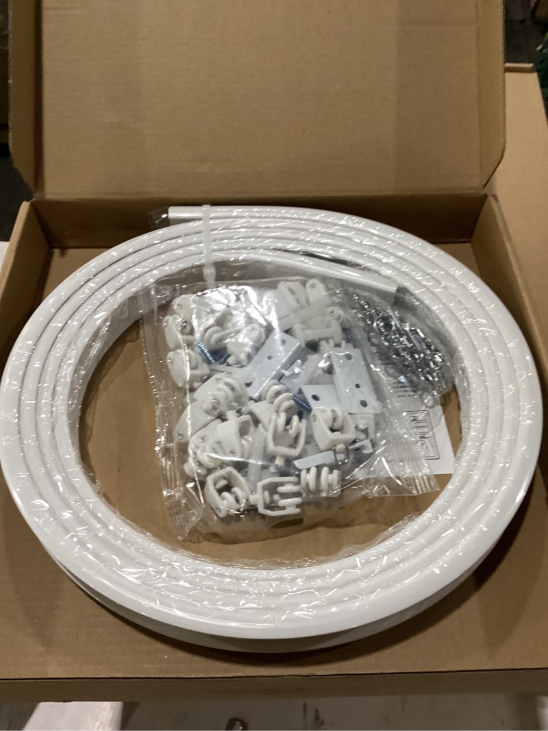 Condition photo showing New/Like New for flexible bendable ceiling curtain track, 9.8ft (3m) curved, pvc, metal, plastic & stainless steel, white, ceiling mounted 9.8 ft white