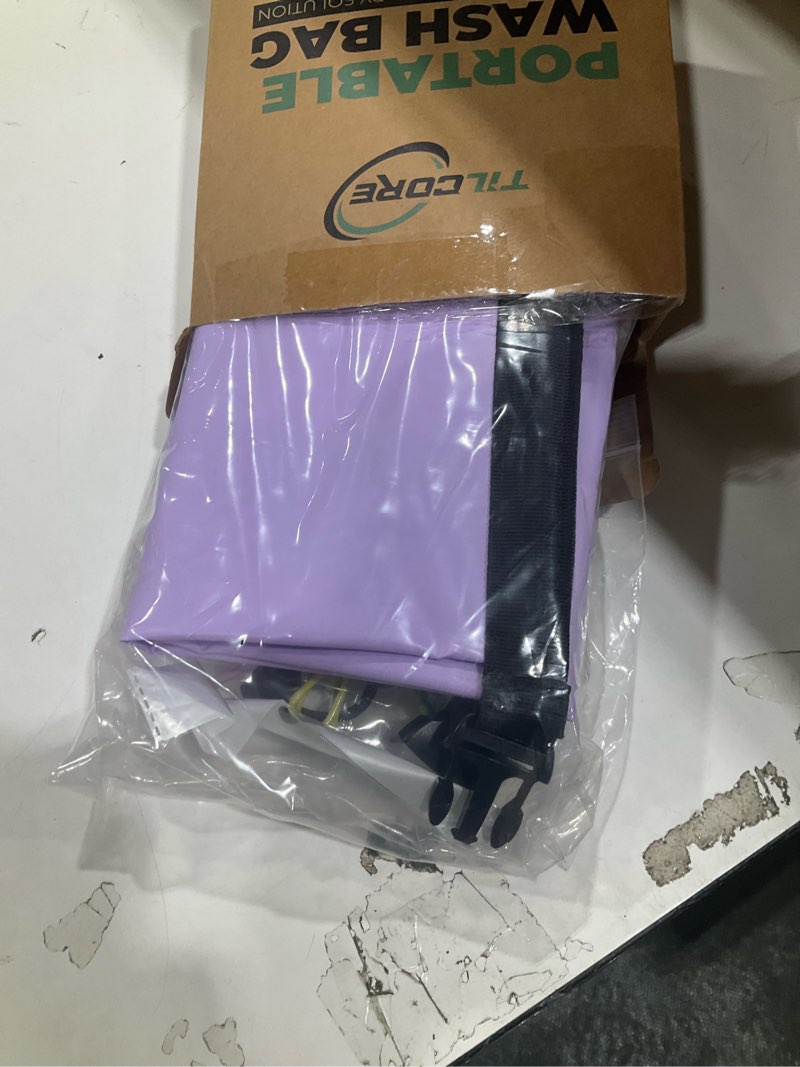 Condition photo showing Good Condition for travel washing machine & retractable clothesline - hand washing machine & portable clothes washer - durable travel laundry wash bag & camping washing machine - portable manual clothes washer lavander