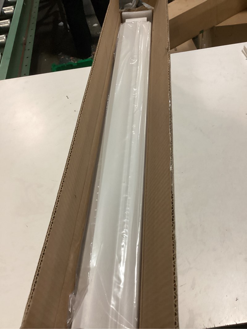 Condition photo showing Good Condition for SEEYE 2 Inch Faux Wood Blinds for Indoor Windows with Crown Valance, Cordless Room Darkening Window Blind, 26" W x 36" H, Horizontal Wooden Shades for Bedroom, Kitchen, Office, Doors, White 26"W x 36"H