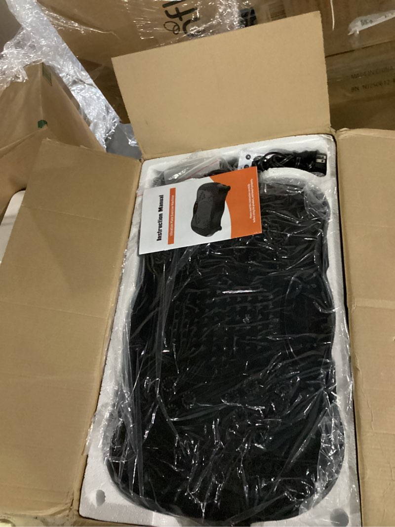 Condition photo showing Good Condition for vibration plate exercise machine, 130 levels full body workout vibrating plate for lymphatic drainage weight loss, 450 lbs capacity shake platform with resistance bands bluetooth for women men