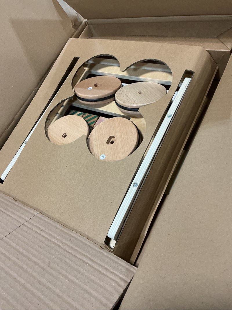 Condition photo showing Good Condition for Tiny Land Wooden Baby Walker, Adjustable Speed Baby Push Walker for Boys and Girls, Montessori Activity Center Push Toy for Kids' Development, Ideal Christmas Gift for Toddlers (Morandi)