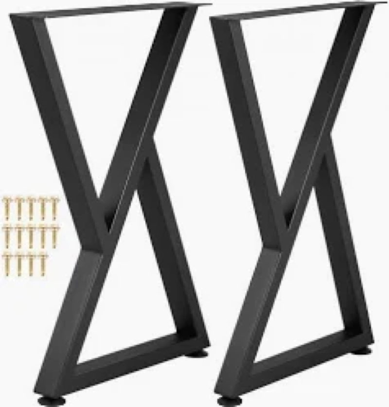 oldrainbow metal dining table legs 16 inch,iron coffee table legs v shape,black heavy duty desk legs