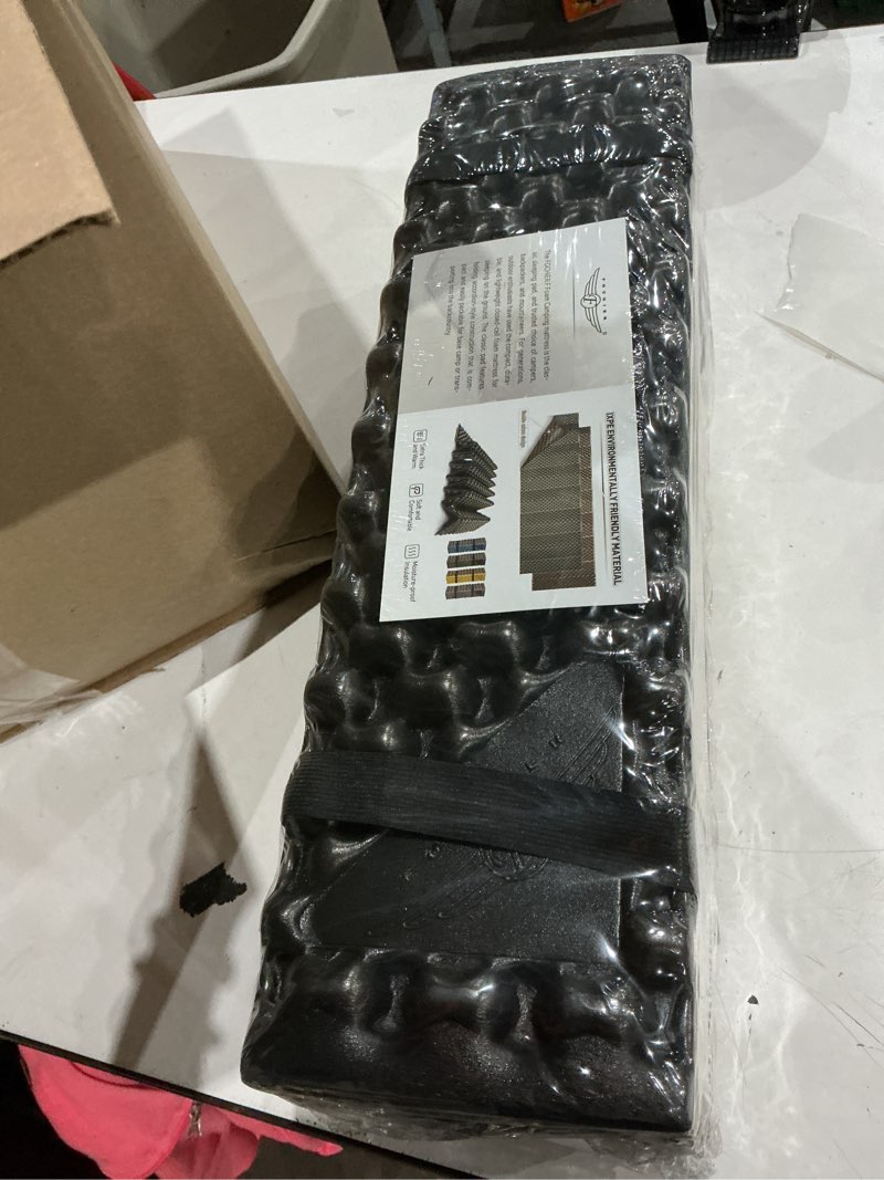 Condition photo showing Good Condition for foam camping pads for hiking, ultralight closed cell mattress, waterproof soft mat for adults, wide picnic yoga mats, folding sleeping pad for outdoor backpacking black-1pack