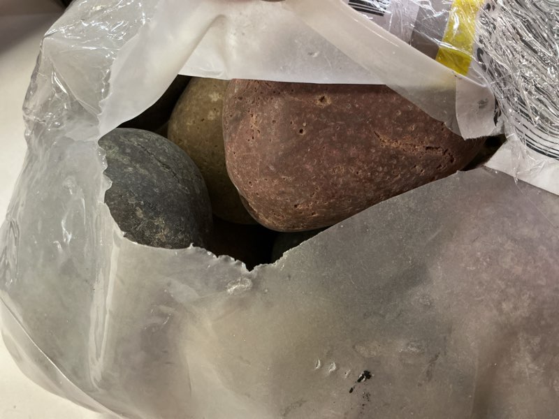Condition photo showing Good Condition for 20 lbs Large River Rocks for Outdoor Landscaping, 3-4 Inch Decorative Pebbles for Landscaping Garden Yard Paving Fish Tank Plant Crafting Walkways and Painting 20 lbs, 3-4 Inch Mixed 1