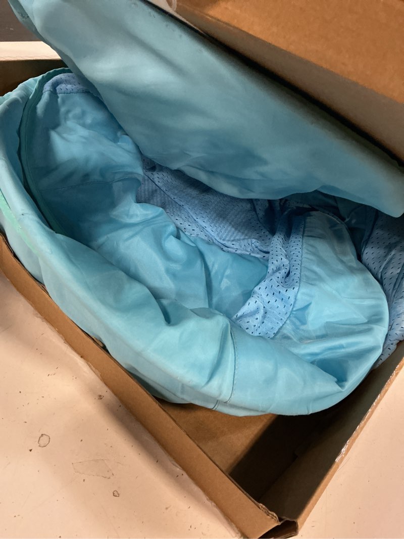Condition photo showing As Is for swimways spring float premium hammock pool lounger, inflatable pool floats adult with fast inflation for ages 15 & up, sky blue