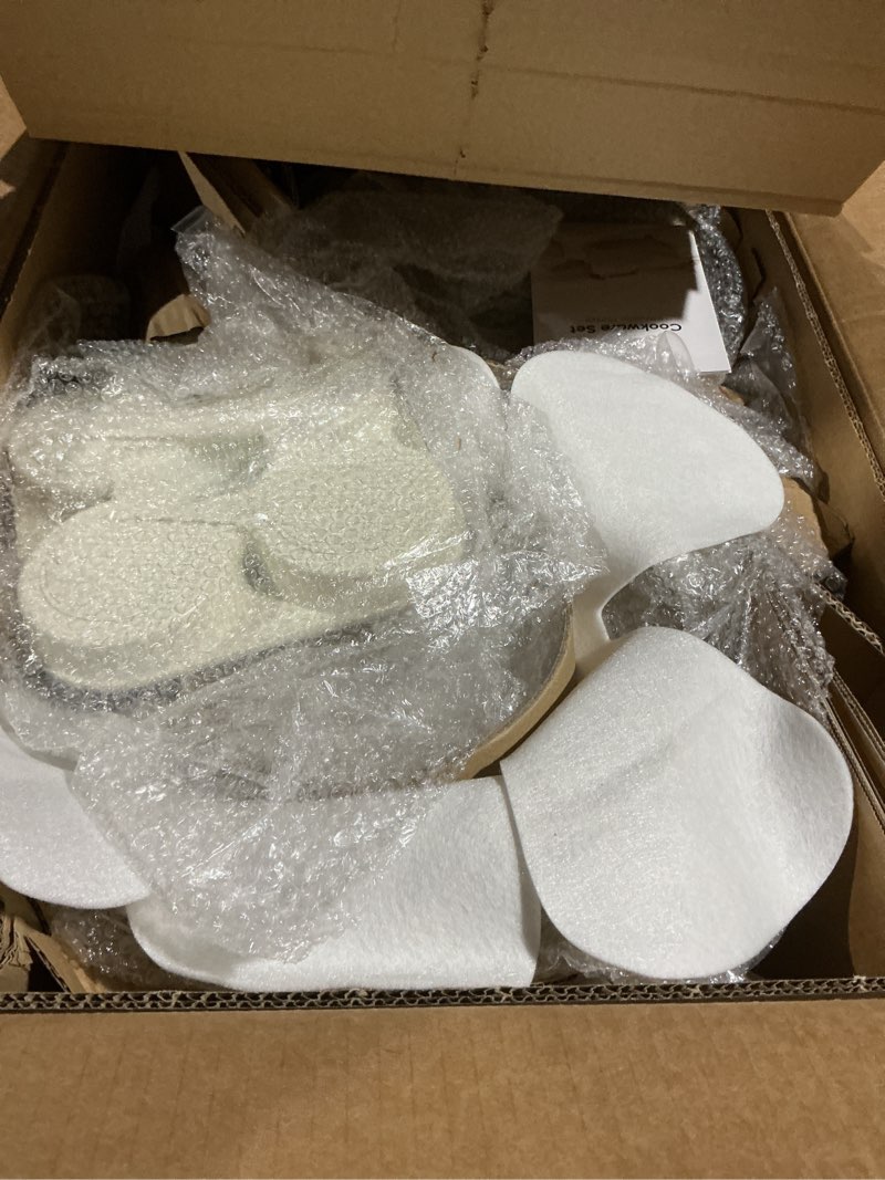 Condition photo showing Good Condition for CAROTE 21Pcs Pots and Pans Set, Nonstick Cookware Sets, White Granite Induction Cookware Non Stick Cooking Set w/Frying Pans & Saucepans(PFOS, PFOA Free) Cream White 21 Piece