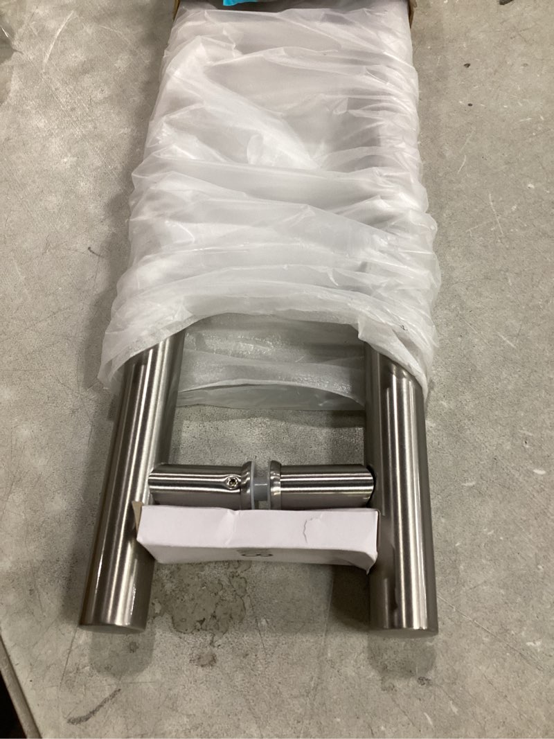 Condition photo showing Good Condition for ranbo 36" door pull handle, 1.2mm 304 stainless steel, brushed nickel | 29-15/16" hole spacing, fits 1/4"–3/4" glass doors and 1-3/8"–2-3/16" wood doors, for entry, commercial and storefront door 36 inches/1.26 inches cross section diameter