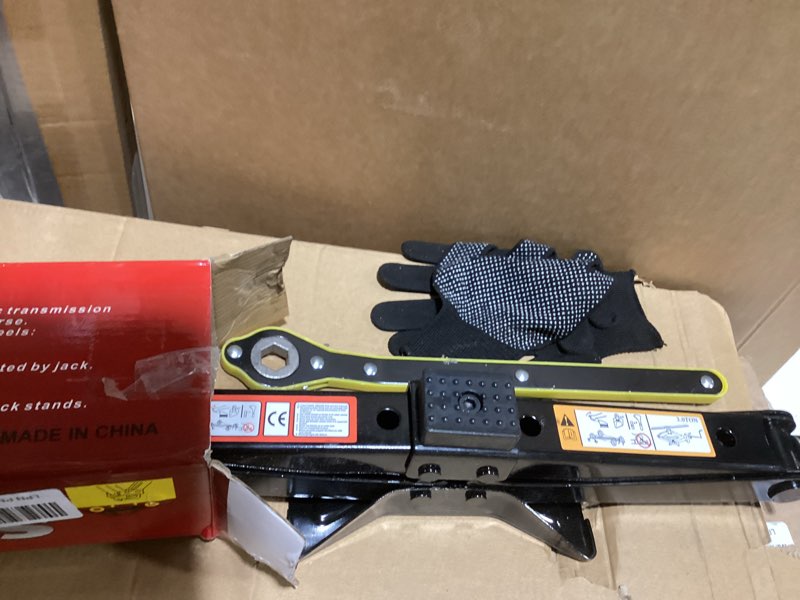 Condition photo showing Good Condition for Scissor Jack for Car 3 Ton 6614 LBS, Spare Tire Changing Kit,Portable Tire Jack,Lifting Jack for Car/SUV/MPV 3T with Rubber Top
