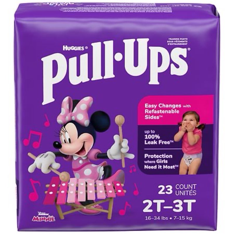 Huggies Pull-Ups Girls' Potty Training Pants 2T-3T (16-34 lbs), 23