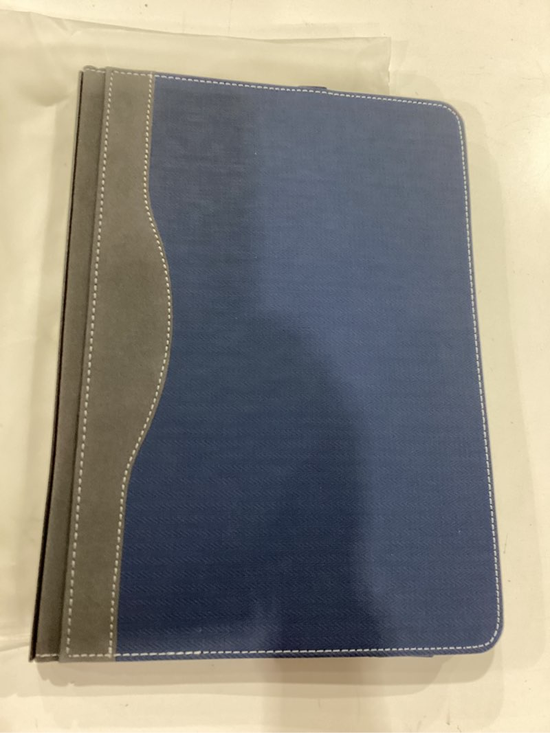 Condition photo showing New/Like New for Case Cover for New Microsoft Surface Laptop Studio 2& Laptop Studio Tablet?14.4-inch Screen? 2-in-1 PU Leather Protective Shell(Surface Laptop Studio, Herringbone Pattern Blue) surface laptop studio herringbone pattern blue