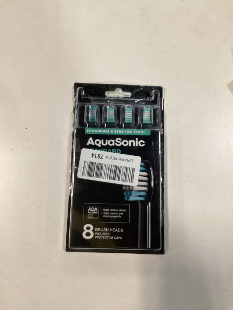 Condition photo showing Good Condition for AquaSonic Standard Replacement Brush Heads | ADA Accepted | for Normal & Sensitive Teeth | Compatible with Many AquaSonic Toothbrush Handles (8 Pack Black) 8 Pack Black 8 Count (Pack of 1)