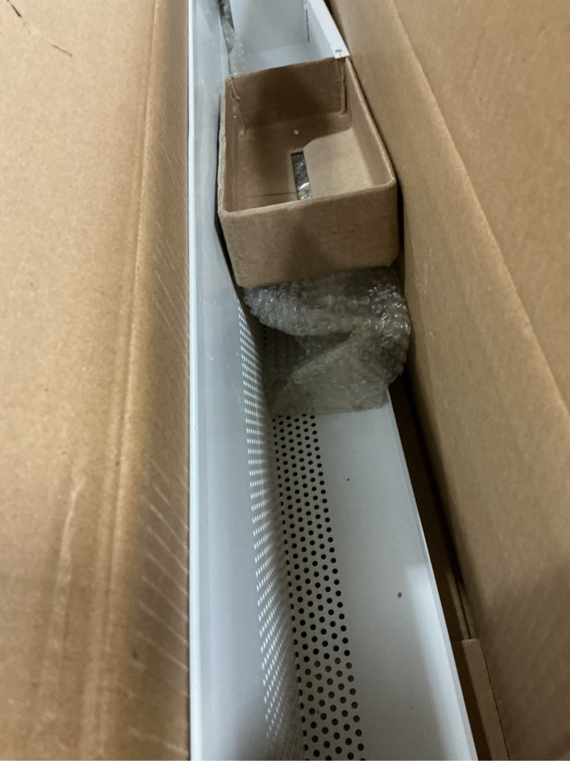 Condition photo showing Good Condition for upgraded 3 ft baseboard heater covers with left and right endcaps, galvanized steel easy slip-on baseboard cover for replacing old and rusty looking electric and hydronic base board heater cover baseboard heater covers series 3ft 1pk w/endcap