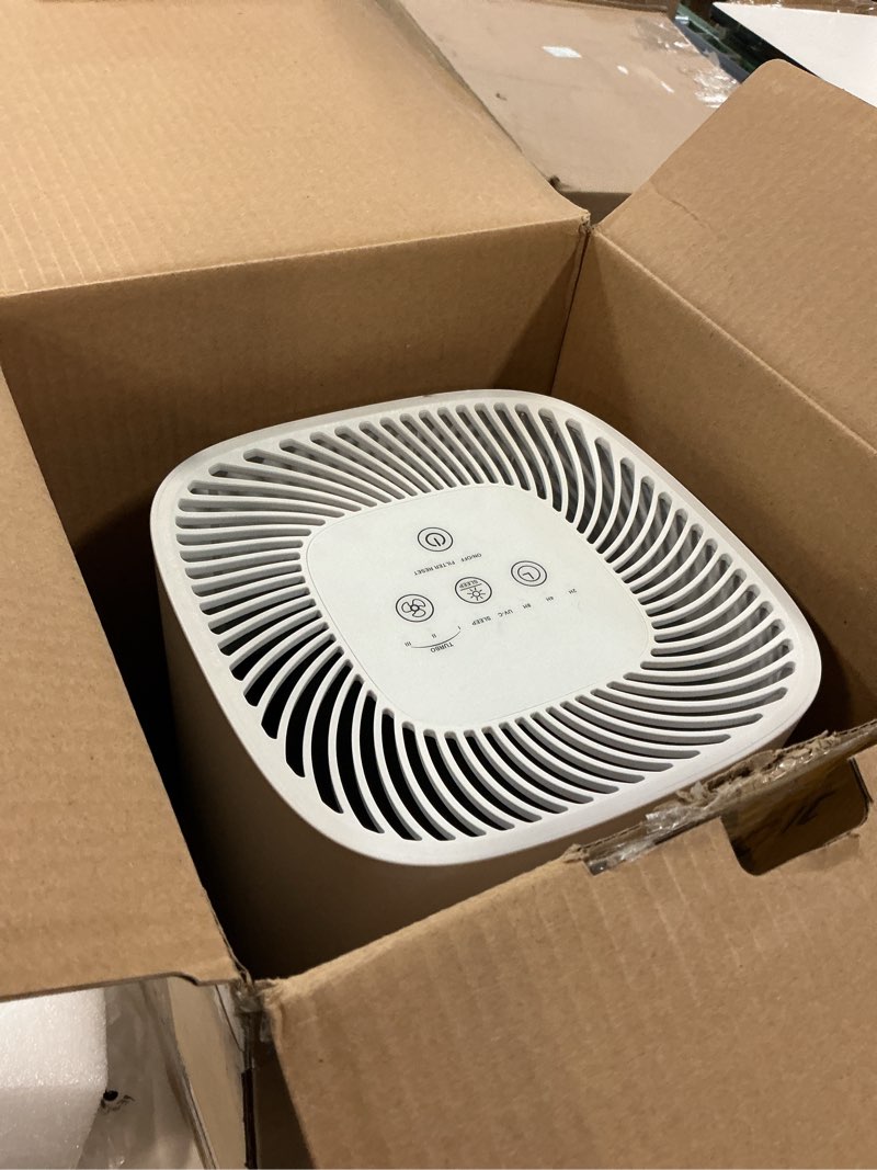 Condition photo showing As Is for LEVOIT Air Purifier for Home Allergies Pet Hair in Bedroom, Covers Up to 1073 ft² by 56W High Torque Motor, AHAM VERIFIDE, 3-in-1 Filter with HEPA Sleep Mode, Remove Dust Smoke Odor, Core300-P, White