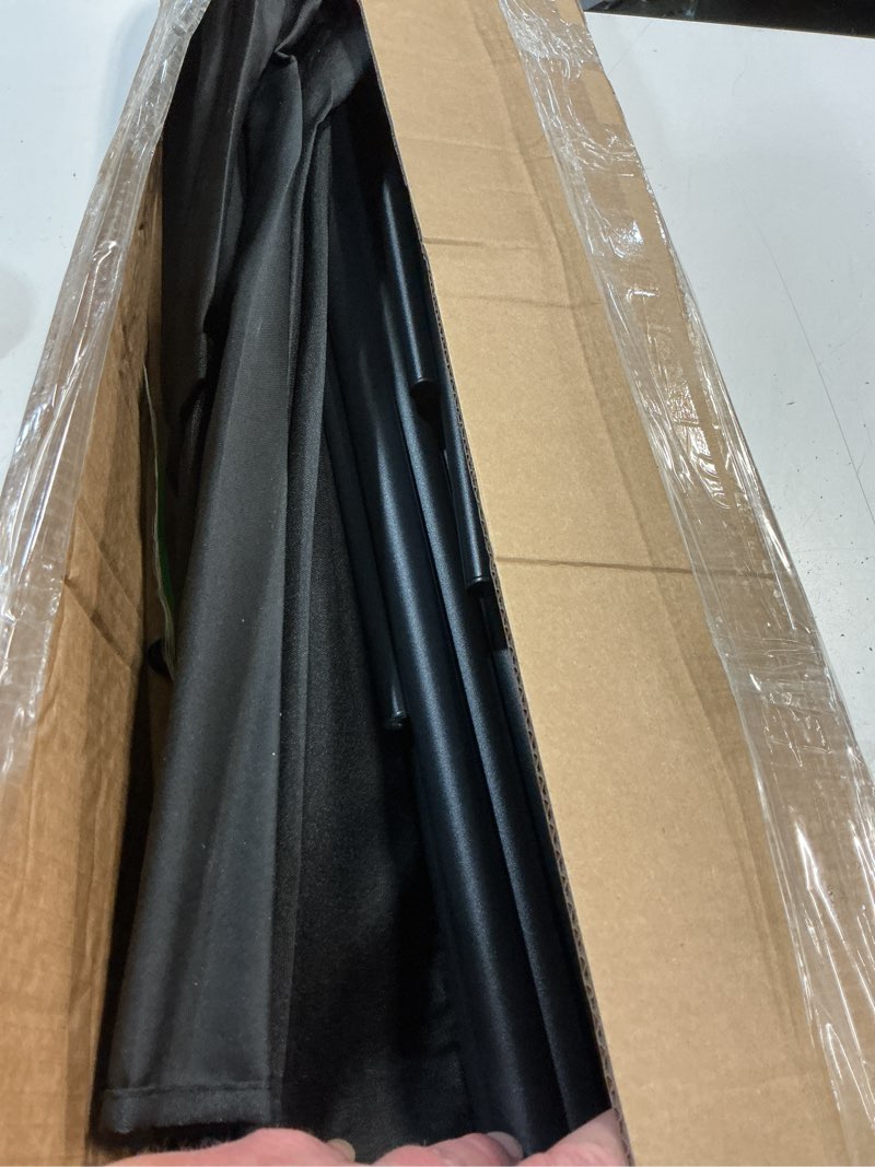 Condition photo showing As Is for sunally room divider 6ft folding privacy screens with lockable wheels, 4 panel room partition for room separator, 88" w freestanding portable fabric wall dividers for home dorm studio office, black black 4 panel-88''