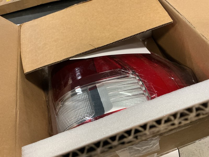 Condition photo showing Good Condition for dasbecan left driver side tail light compatible with 2021 2022 2023 ford f150 king ranch | lariat | limited | platinum with blind spot module install location rear taillight led type