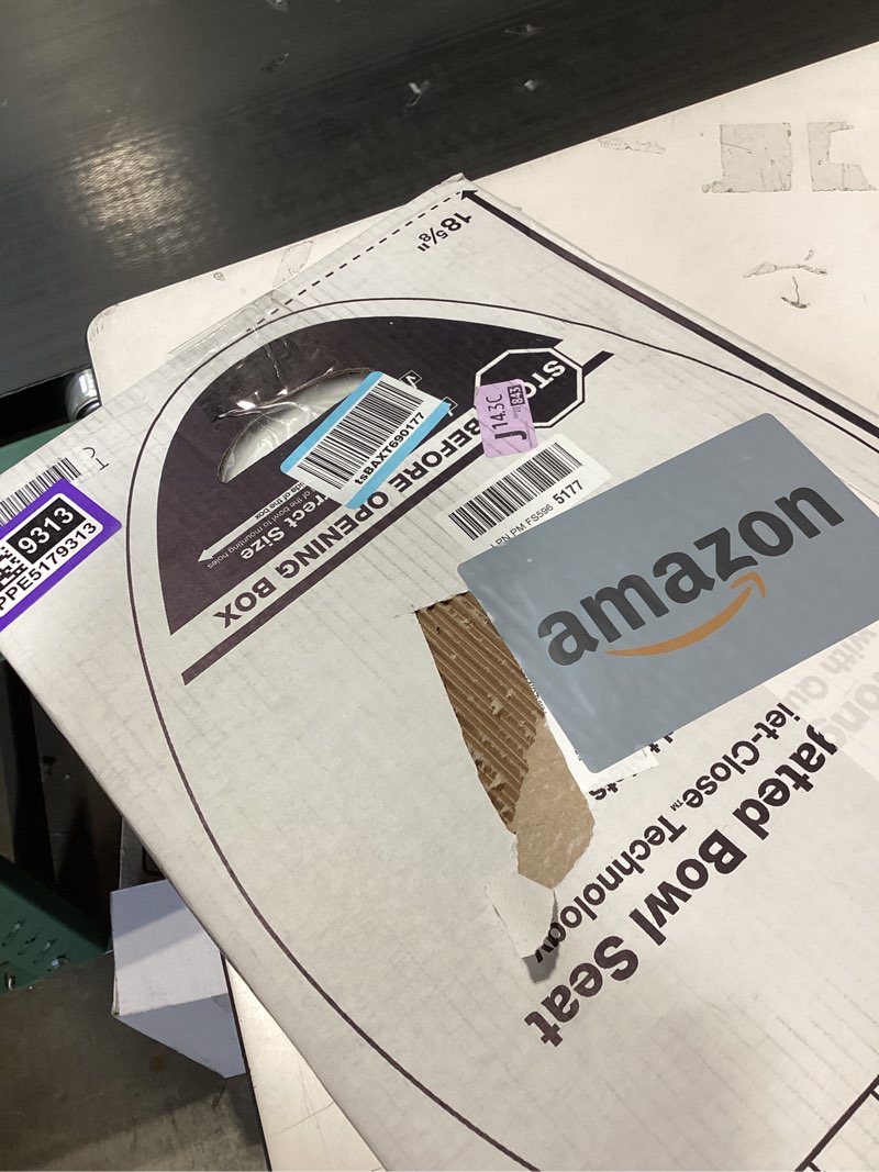 Condition photo showing New/Like New for kohler stonewood quiet-close elongated toilet seat, slow close design, durable wood, easy installation, universal fit, white finish, k-20466-0