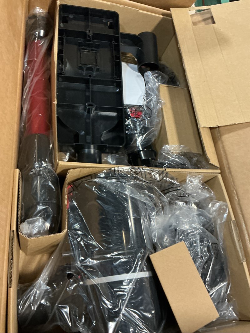 Condition photo showing Good Condition for cordless vacuum stand, adjustable height, 7 accessory holders, storage box, vac standing dock compatible with stick vacuum cleaners (max. 1 4/5" vac wand) black gray