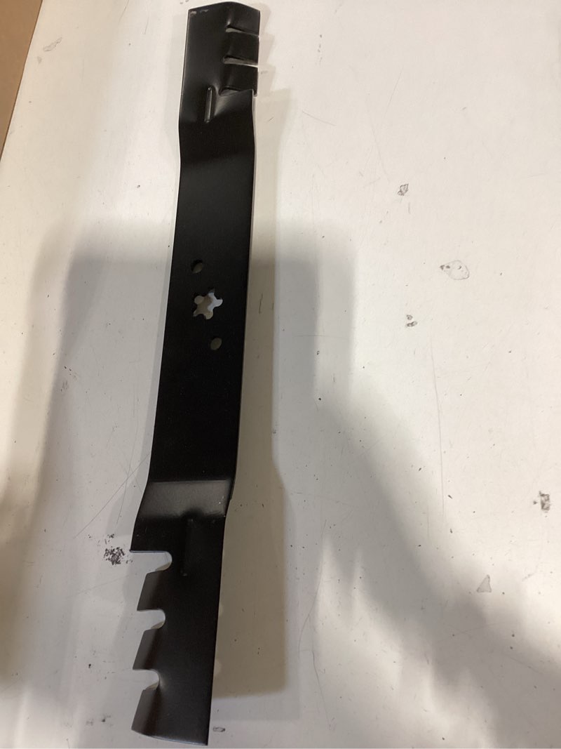 Condition photo showing As Is for mulching blade replaces 580244001 580244002 mower blade for husqvarna 22 inch deck hu550f hu550fh hu675fe hu725e hu725fh hu775h lc 356awd