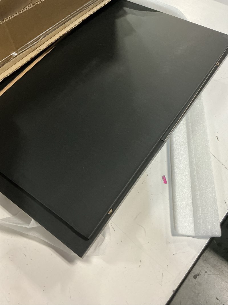 Condition photo showing Good Condition for emerit printer stand for desk - 2 tier desktop printer stand with paper storage, printer riser organizer for home office, holds up to 30 lbs, black black large
