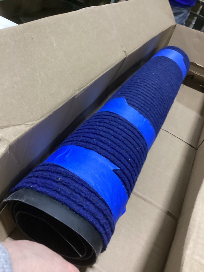 Condition photo showing Good Condition for (Similar to photo)Heavy Duty Traffic Guard Doormat, Durable Rubber Backing, Low Profile Indoor Outdoor Door Mat, Stain and Fade Resistant Shoe Scraper, Commercial Welcome Mats for Entry, Blue