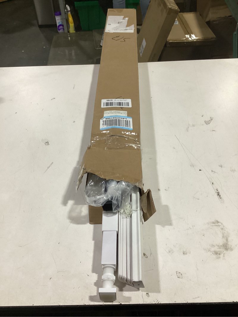 Condition photo showing New/Like New for LazBlinds No Tools No Drill Cordless 1" Vinyl Mini Blinds, 100% Blackout Blinds for Indoor Windows, Room Darkening Privacy Window Blinds and Shades for Interior, 34" W x 48" H, White White 34" W x 48" H