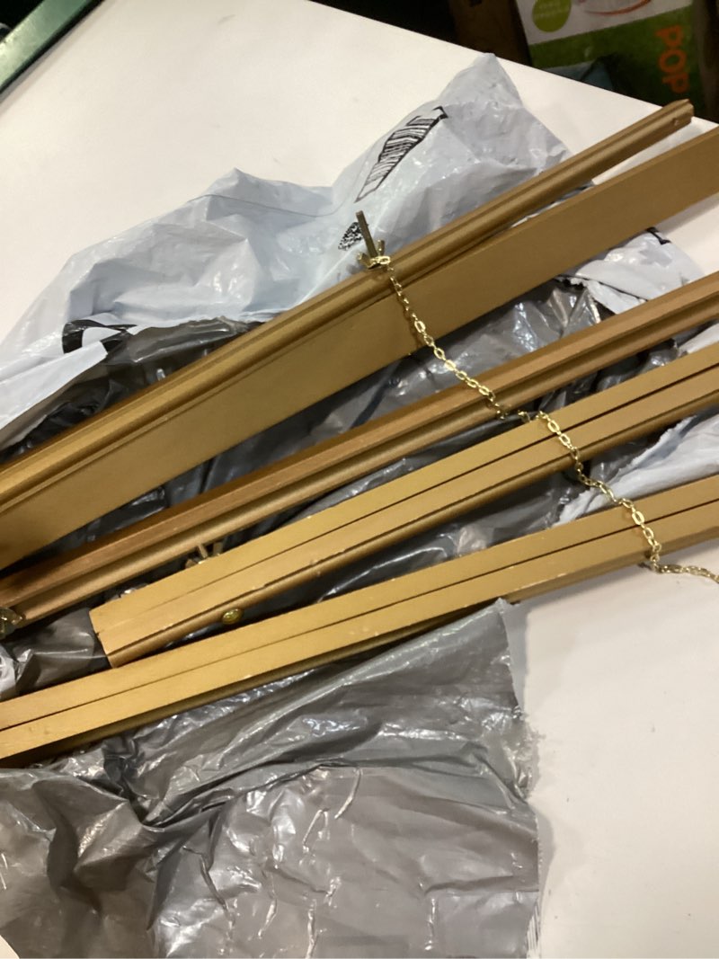 Condition photo showing As Is for Gold Easel Stand for Sign–Adjustable Floor Heavy Duty Metal Display Easel for Wedding Signs, Art, Posters, Pictures Welcome Signs 4-Tier Height Commercial Display Easel for Parties & Galleries