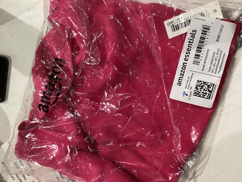 Condition photo showing New/Like New for Amazon Essentials Women's Regular-Fit Sleeveless Layering Tank Top (Available in Plus Size) Large Hot Pink