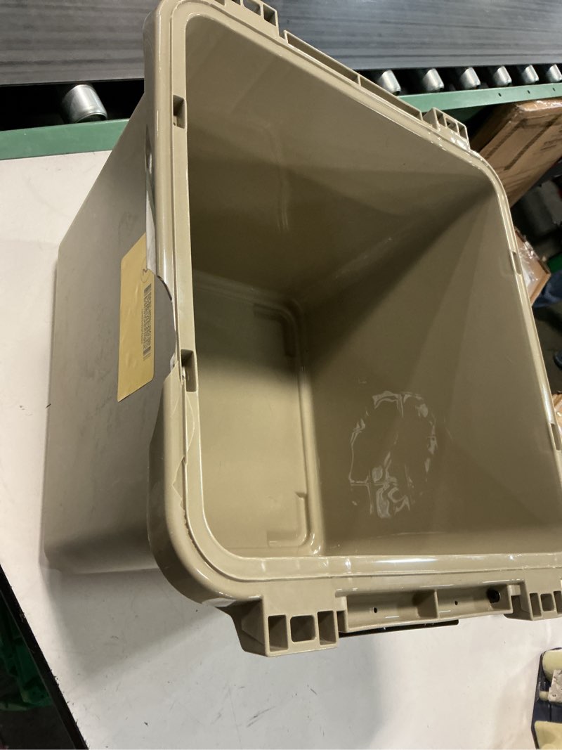 Condition photo showing As Is for project source 7.5 gal storage tote 