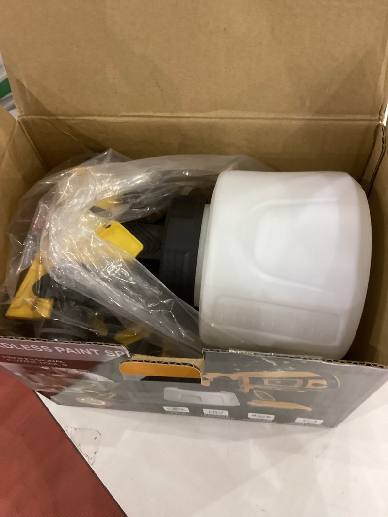 Condition photo showing Good Condition for Cordless Paint Sprayer 30000RPM High Speed Electric Spray Paint Gun Easy to Clean for Furniture Cabinets House Painting Yellow(Not Include Battery) Rubber