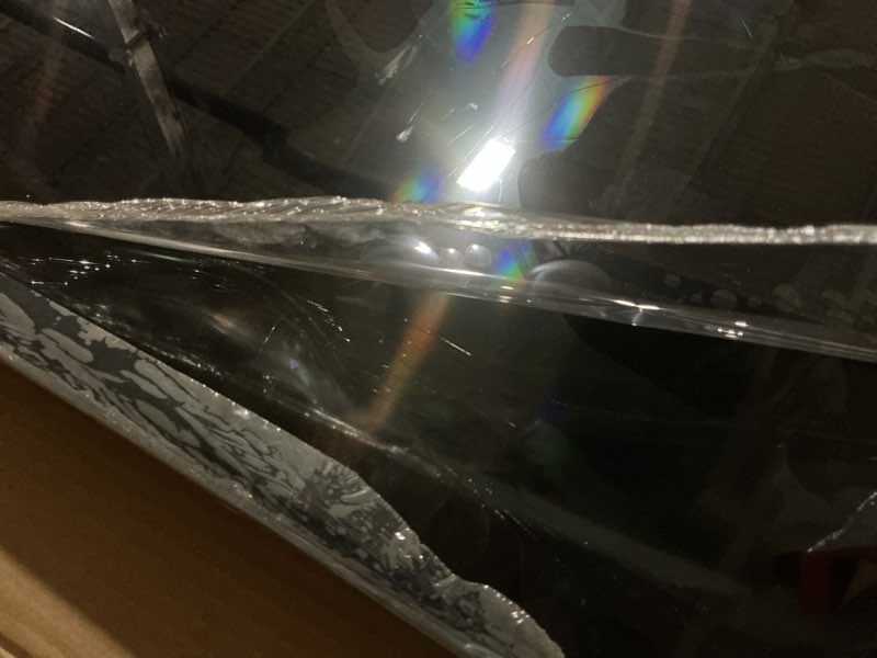 Condition photo showing As Is for screen damaged- no cords/remote .tcl 65 inch class qm6k series | mini led qled 4k hdr | 65qm6k, 2025 model | 120hz-144hz high brightness smart google tv dolby atmos onkyo audio | voice remote alexa gaming streaming television