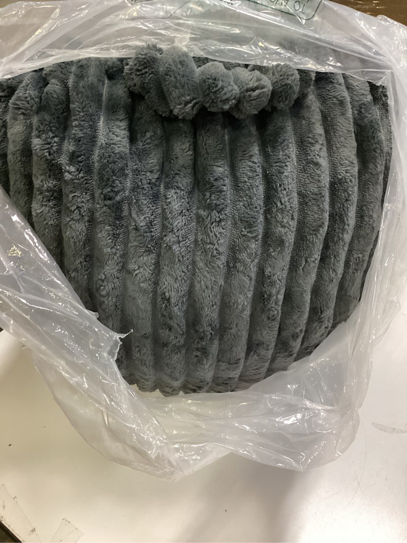 Condition photo showing Good Condition for Blissful Diary Reading Pillow for Sitting in Bed, Flannel Back Pillow Bed Sitting Up for Adult & Children, Backrest Cushion for Sit Up in Couch or Floor, Dorm Essentials, Dark Gray Standard(18inch) Dark Gray