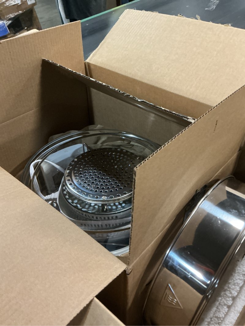 Condition photo showing Good Condition for Air Fryer - Halogen Oven with 12 to 17 Quart Capacity, Accessories, and Time and Temperature Controls - Glass Air Fryer, Roaster, Broiler, Toaster, Steamer, and Grill by Classic Cuisine (White)