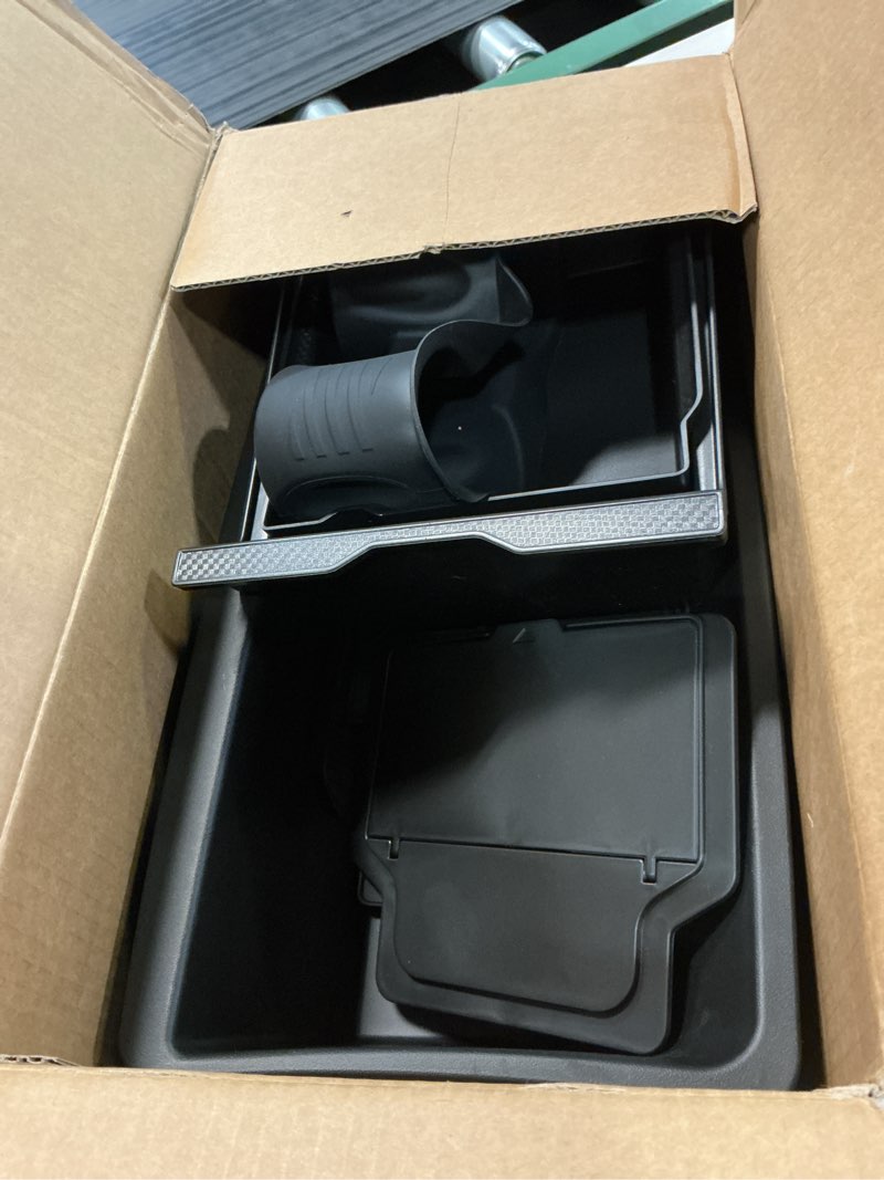 Condition photo showing Good Condition for 10pcs center console organizer tray for 2025 2026 tesla model y juniper accessories, under seat storage armrest hidden storage box cup holder charger pad for tesla model y juniper (not fit standard) 25-26 model y 10pcs
