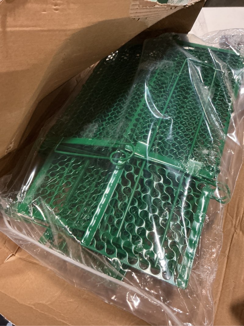 Condition photo showing Good Condition for qualirey 6 pcs humane rat trap chipmunk squirrel cage trap 4.33 x 4.33 x 9.06 inches foldable rodent for small live animal voles hamsters catch and release for kitchen yard garage (green) 6 green
