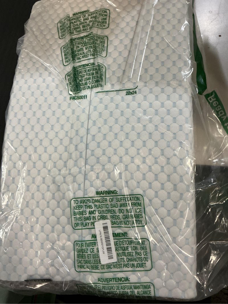 Condition photo showing As Is for Cervical Neck Pillow for Pain Relief, Contour Memory Foam Pillows for Sleeping, Odorless Ergonomic Pillow Adjustable Orthopedic Cooling Pillow Bed Pillow Neck Support for Side Back Stomach Sleepers Blue & Grey