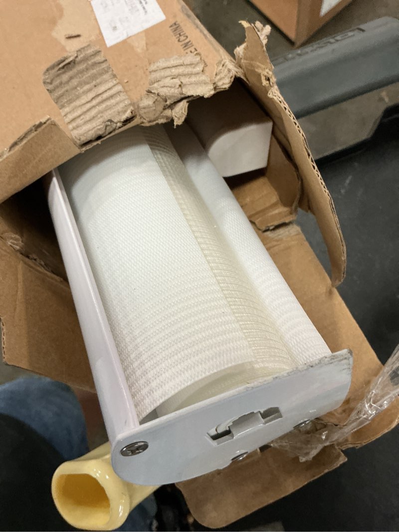 Condition photo showing As Is for cordless zebra blinds window blind zebra shade blinds for windows roller sheer shades privacy light filtering shades for home kitchen bathroom (width 30'' x height 72'' white) 30"w x 72"h cordless white