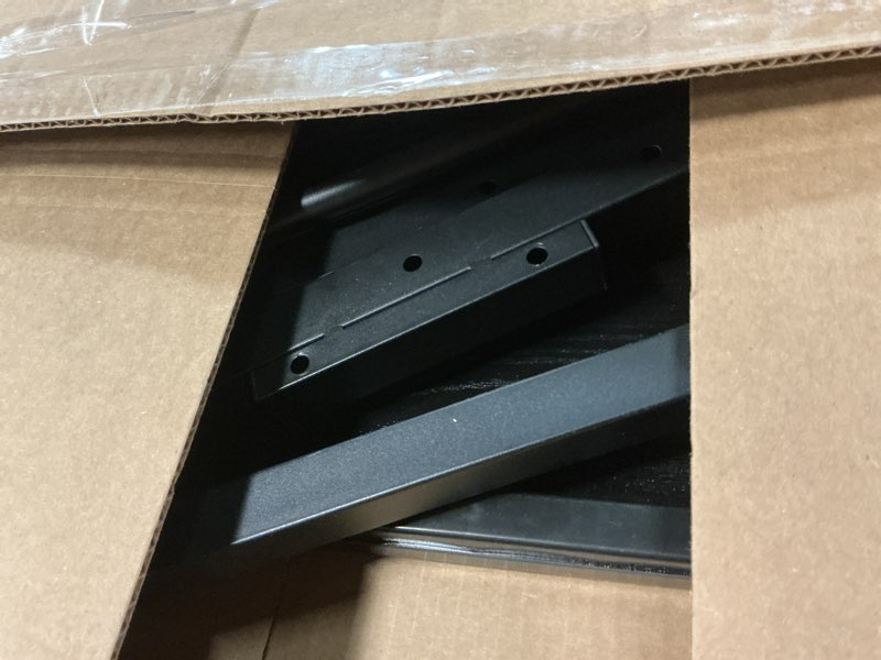 Condition photo showing As Is for gtplayer small standing desk adjustable height, 30.7"-46.4" portable computer table mobile desk workstation stand up desk with wheels compact rolling table for home work treadmill walking pad black