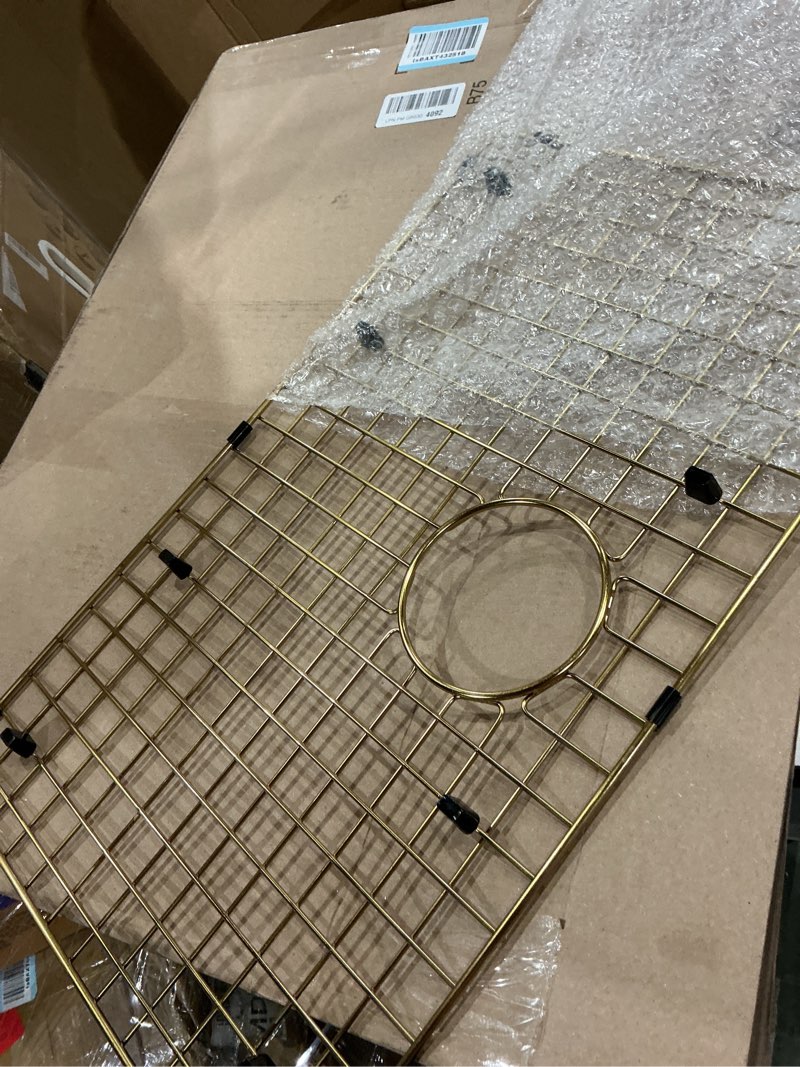 Condition photo showing Good Condition for starstar sinks protector matte gold 304 stainless steel kitchen sink bottom grid, rack (25 l x 15 w)