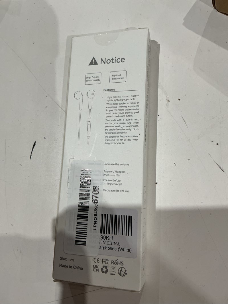 Condition photo showing As Is for iphone 17 16 headphones wired, usb c earbuds for iphone 17e/17 pro max air/16e/16 pro max/16 plus/15pro/plus, type c wired earphones ear buds for samsung galaxy s26 ultra s25 s24 s23 s22 a17 a56 a16 white